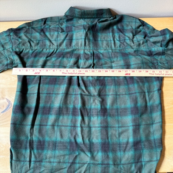 BLU PEPPER SOFT LIGHTWEIGHT FLANNEL SHIRT BUTTON FRONT PLAID RUSTIC CASUAL NWT S - Picture 9 of 12